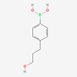 [4-(3-Hydroxypropyl)phenyl]boronicacid structure, CAS 850568-48-8