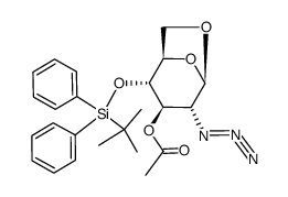 1,6-Anhydro-2-azido-2-deoxy-4-o-[(1,1-dimethylEthyl)diphenylsilyl]-beta-D-glucopyranose3-acetate structure, CAS 850637-35-3