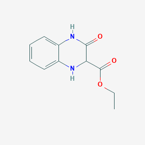 Ethyl3-hydroxy-1,2-dihydroquinoxaline-2-carboxylate structure, CAS 36818-08-3