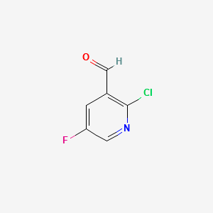 2-Chloro-5-fluoro-pyridine-3-carbaldehyde structure, CAS 851484-95-2