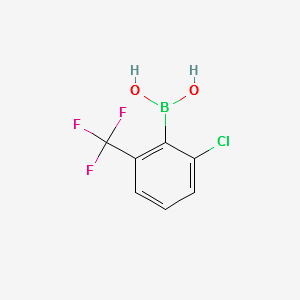2-Chloro-6-(trifluoromethyl)phenylboronicacid structure, CAS 851756-52-0