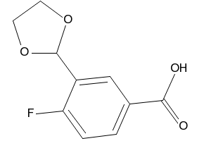 3-(1,3-Dioxolan-2-yl)-4-fluorobenzoicacid structure, CAS 852180-94-0