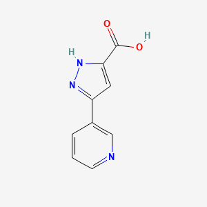3-(Pyridin-3-yl)-1H-pyrazole-5-carboxylicacid structure, CAS 374064-01-4