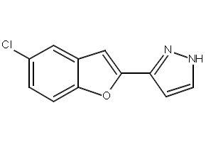 3-(5-Chlorobenzofuran-2-yl)-1H-pyrazole structure, CAS 852690-99-4