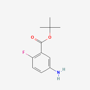 Tert-butyl5-amino-2-fluorobenzoate structure, CAS 853070-30-1