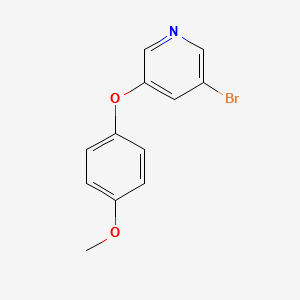 3-Bromo-5-(4-methoxyphenoxy)pyridine structure, CAS 374934-98-2
