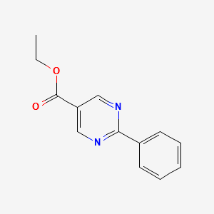 Ethyl2-phenylpyrimidine-5-carboxylate structure, CAS 85386-14-7