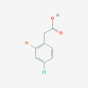 2-Bromo-4-chlorophenylaceticacid structure, CAS 52864-56-9