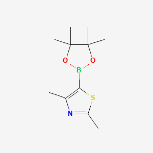 5-(4,4,5,5-Tetramethyl-1,3,2-dioxaborolan-2-yl)-1,3-thiazole structure, CAS 859833-13-9