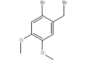 2-Bromo-4,5-dimethoxybenzylbromide structure, CAS 53207-00-4