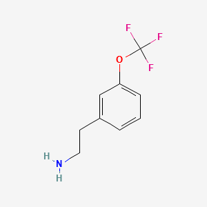 2-(3-(Trifluoromethoxy)phenyl)ethanamine structure, CAS 467461-10-5