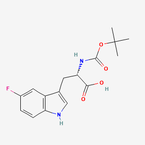 (S)-N-Boc-5-Fluorotryptophan structure, CAS 53478-53-8