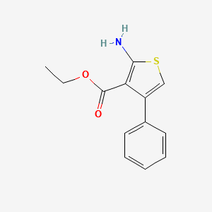 3-Thiophenecarboxylicacid,2-amino-4-phenyl-,Ethylester structure, CAS 4815-36-5