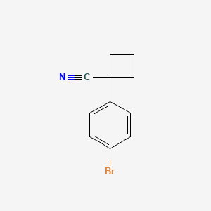 1-(4-Bromophenyl)cyclobutanecarbonitrile structure, CAS 485828-58-8