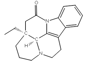 (-)-Eburnamonine structure, CAS 4880-88-0