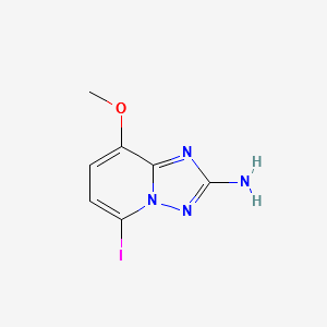 8-Methoxy-5-iodo-[1,2,4]triazolo[1,5-a]pyridin-2-yl-amine structure, CAS 492468-97-0