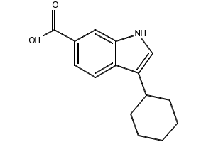 3-Cyclohexylindole-6-carboxylicacid structure, CAS 494799-17-6