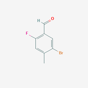 5-Bromo-2-fluoro-4-methylbenzaldehyde structure, CAS 497224-12-1
