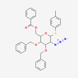 4-Methylphenyl-2-azido-2-deoxy-3,4-bis-O-(phenylmethyl)-1-thio-beta-D-glucopyranoside6-benzoate structure, CAS 501089-62-9