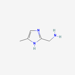 (4-methyl-1H-imidazol-2-yl)methylamine structure, CAS 518064-28-3