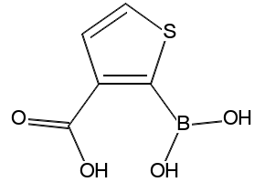 2-Dihydroxyboryl-3-thiophenecarboxylicacid structure, CAS 519054-53-6