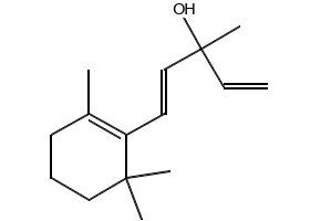 3-Methyl-1-(2,6,6-trimethylcyclohex-1-en-yl)pwnta-1,4-dien-3-ol structure, CAS 5208-93-5