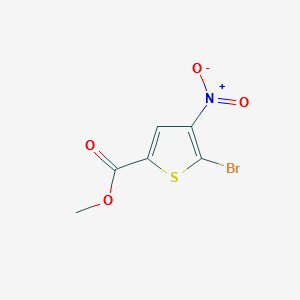 5-Bromo-4-nitrothiophene-2-carboxylicacidmethylester structure, CAS 38239-32-6