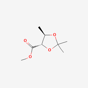 Methyl(4S)-trans-2,2,5-trimethyl-1,3-dioxolane-4-carboxylate structure, CAS 38410-80-9
