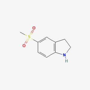 2,3-Dihydro-5-(methylsulfonyl)-(1H)-indole structure, CAS 387350-92-7