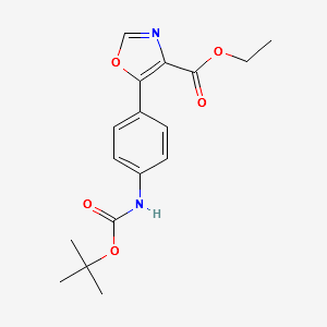 Ethyl5-[(4-N-Boc-amino)phenyl]oxazole-4-carboxylate structure, CAS 391248-22-9