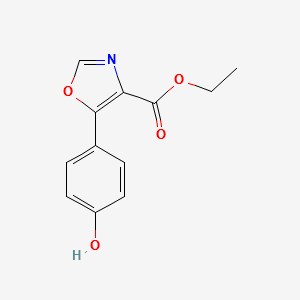 Ethyl5-(4-hydroxyphenyl)oxazole-4-carboxylate structure, CAS 391248-24-1