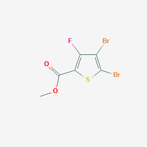 4,5-Dibromo-3-fluoro-2-thiophenecarboxylicacidmethylester structure, CAS 395664-58-1