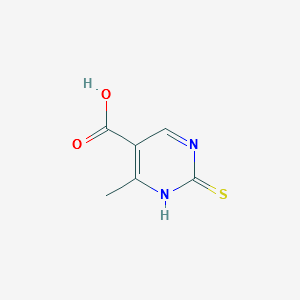 4-Methyl-2-sulfanyl-5-pyrimidinecarboxylicacid structure, CAS 861212-78-4