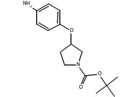 3-(4-Aminophenoxy)pyrrolidine-1-carboxylicacidtert-butylester structure, CAS 862874-75-7