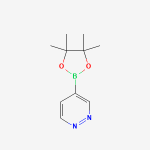 Pyridazine-4-boronicacidpinacolester structure, CAS 863422-41-7