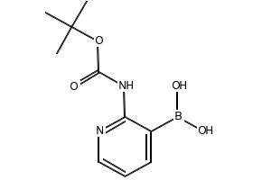 (2-[(Tert-Butoxycarbonyl)amino]pyridin-3-yl)boronicacid structure, CAS 863753-35-9