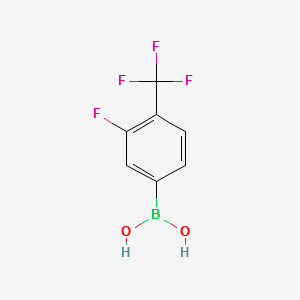 3-Fluoro-4-trifluoromethyl-phenylboronicacid structure, CAS 864759-68-2