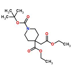 4-(2-Ethoxy-2-oxoEthyl)-1,4-piperidinedicarboxylicacid1-(1,1-dimethylEthyl)4-Ethylester structure, CAS 867009-56-1