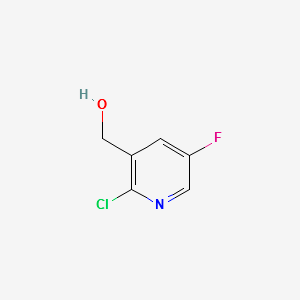 2-Chloro-5-fluoro-3-(hydroxymethyl)pyridine structure, CAS 870063-52-8