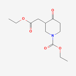1-(Ethoxycarbonyl)-4-oxo-3-piperidineaceticacidethylester structure, CAS 39716-33-1