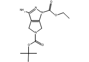 5-Boc-3-Amino-4,6-dihydropyrrolo[3,4-c]pyrazole-1-carboxylicacidethylester structure, CAS 398495-65-3