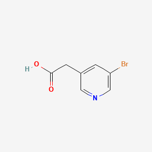 5-Bromo-3-pyridylaceticacid structure, CAS 39891-12-8