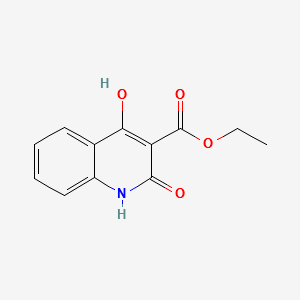 1,2-Dihydro-4-hydroxy-2-oxo-3-quinolinecarboxylicacidethylester structure, CAS 40059-53-8