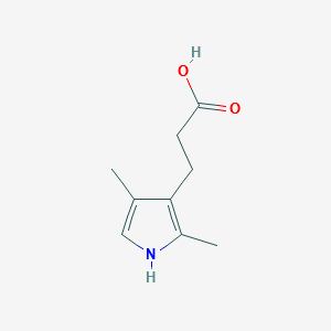 2,4-Dimethyl-3-pyrrolepropionicacid structure, CAS 54474-50-9