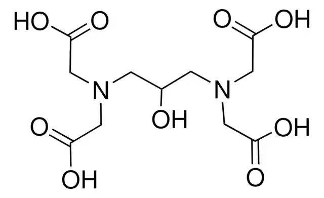 1,3-Diamino-2-propanol-N,N,N',N'-tetraaceticacid structure, CAS 3148-72-9