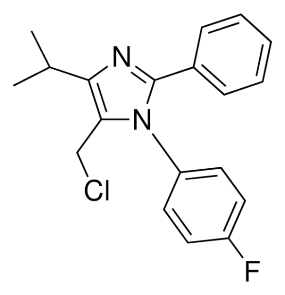4-chloroMethyl-2-(4-fluorophenyl)-5-Methyloxazole structure, CAS 625826-69-9